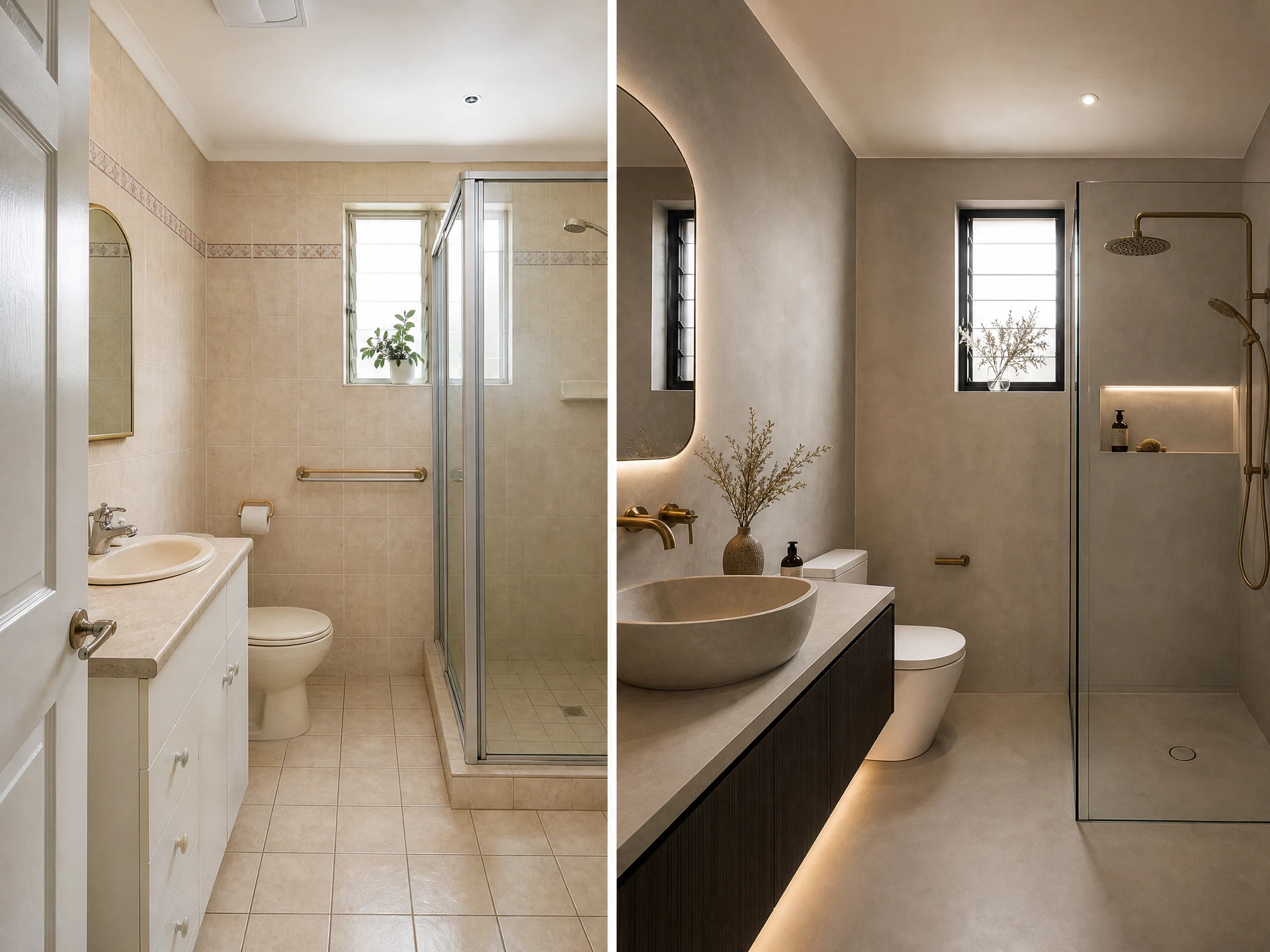 Microcement full home renovation Gold Coast luxury transformation